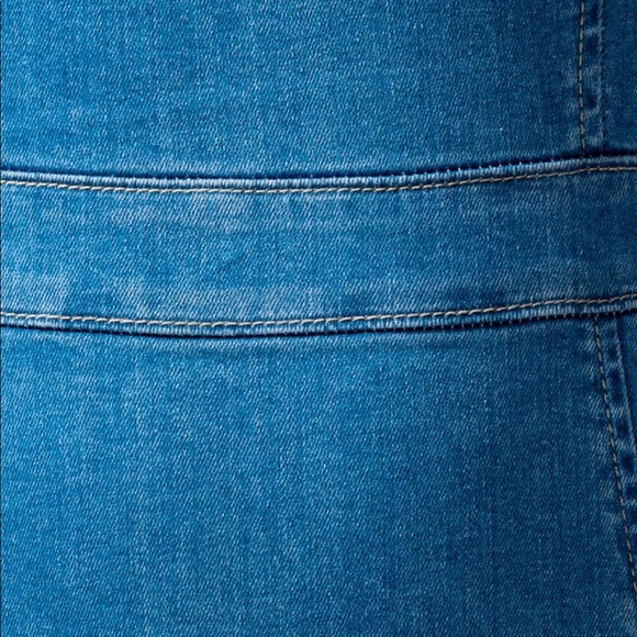 Mid Blue Stretch Denim Bodycon Midi Dress - Picture 7 of 8